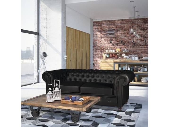 Canapé CHESTERFIELD 2 places / Noir