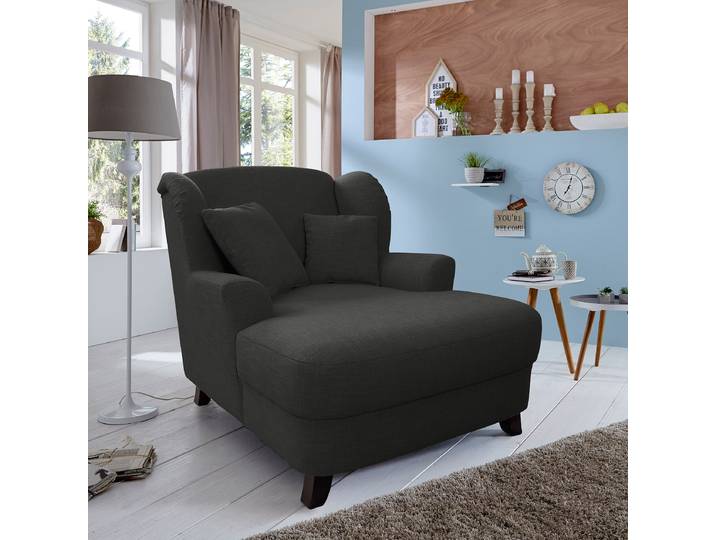 XXL Sessel Liwan Grau Flachgewebe Gila 109 x 104 x 145cm