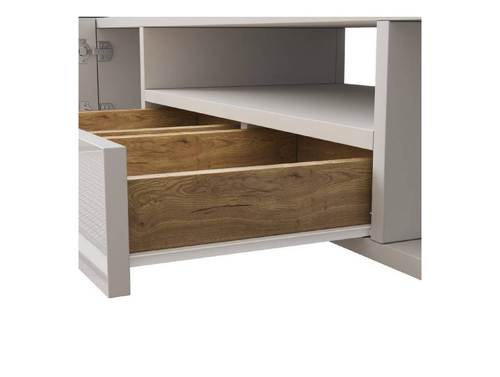 MC Star TV-Ständer Lowboard. hochglänzendes Weiß, 145 cm, LED-Beleuchtung, (Wohnzimmermöbel. modernes Design. elegante Glasoberfläche)