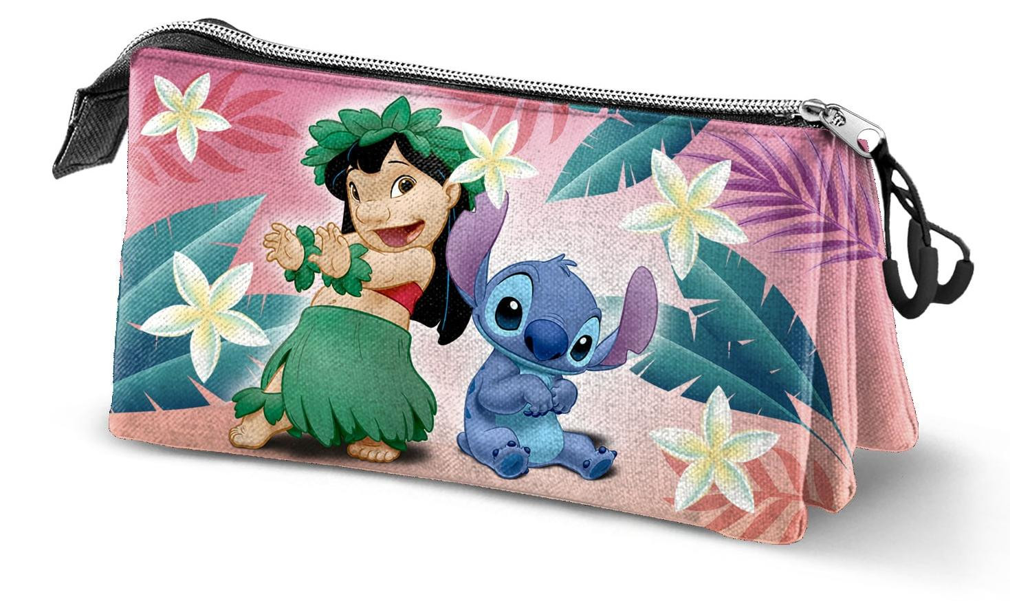 Karactermania Lilo & Stitch etui met drie vakken en dansmotief
