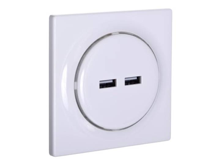 FIBARO Walli N USB Outlet / Double Prise Murale USB\, FGWU-021