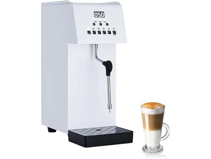 Kommerzieller Milchaufschäumer,6L Vollautomatische Dampfkochwasser-Aufschäummaschine,Dampf-Milchschaummaschine Mit Lcd-Display,Elektrischer Milchschaumbereiter Für Tee,Café,Dessert,Geschäft