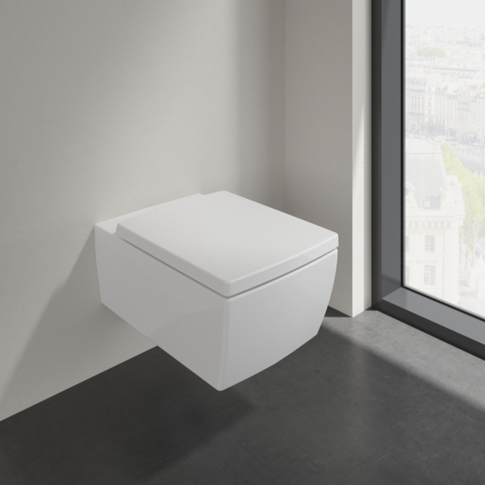 Villeroy und Boch Villeroy & Boch Memento 2.0 WC, Wand-Tiefspüler 4633R0R1 weiß alpin C-plus, 37,5x56cm, Direct Flush