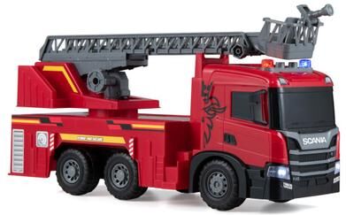 Costway Kids Large Fire Truck Toy with Extendable Ladder Licensed Scania-Red