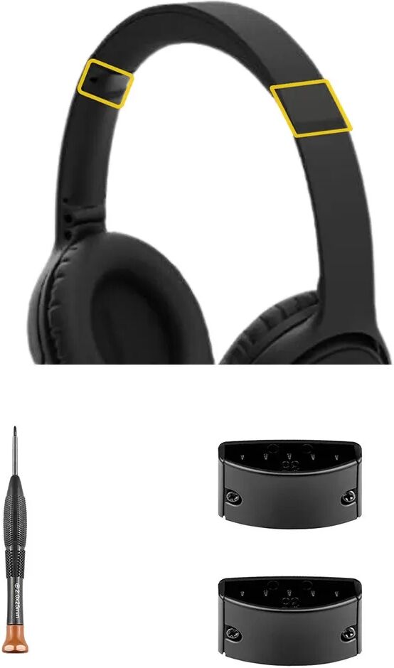 INF Kopfband-Verriegelungsschnalle kompatibel mit Bose QC35/35 II/45/SE/QC - Schwarz + Schraubendreher