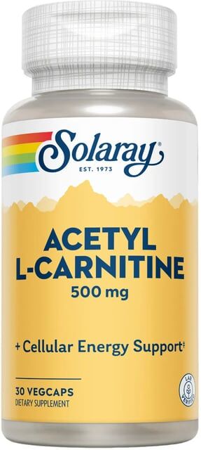 Solaray ACETIL L-CARNITINA 500mg 30 Cápsulas vegetais