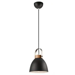 Bioledex Vintage Pendelleuchte Esszimmerlampe graphit-anthrazit Metall, Holz
