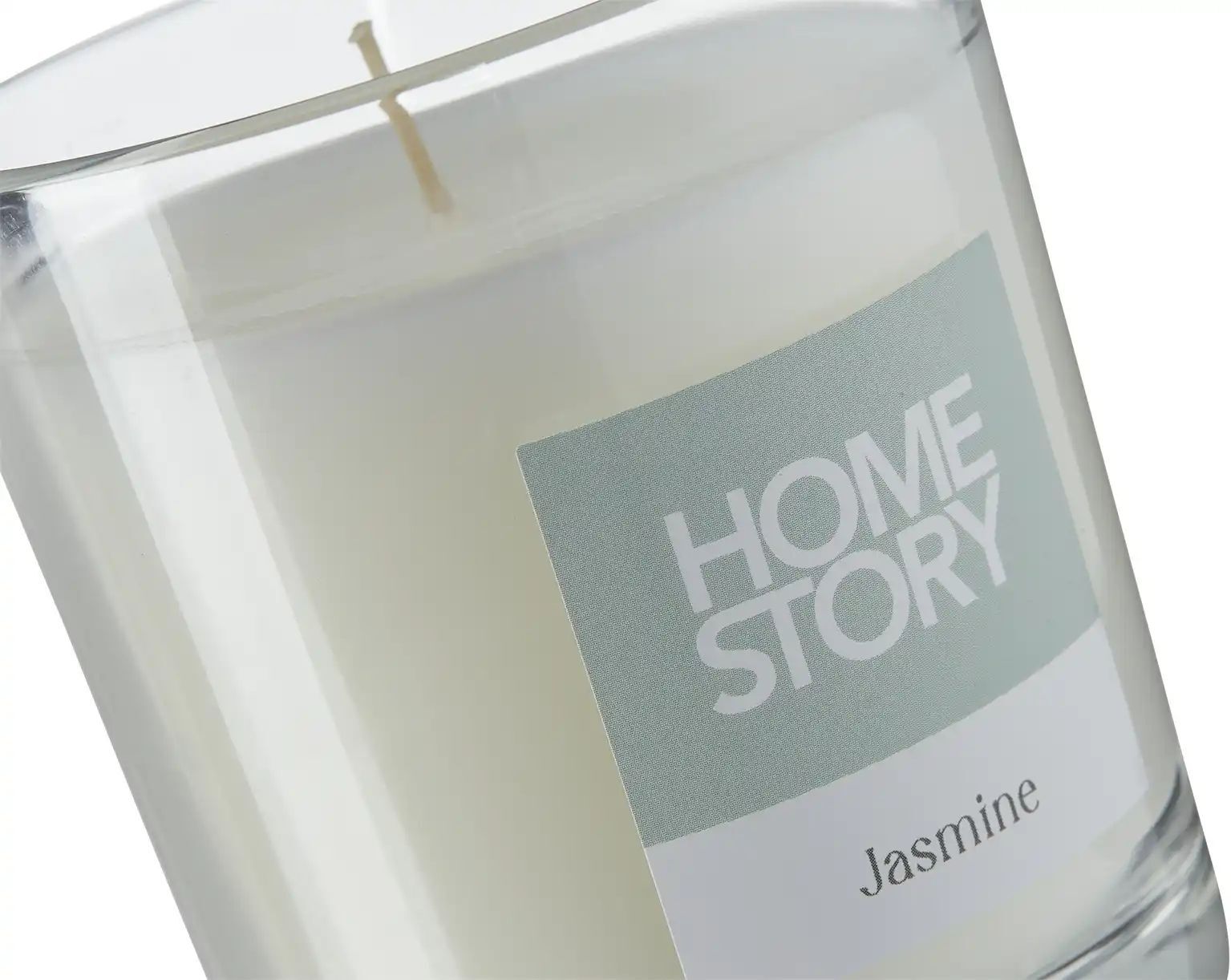 HOME STORY Duftkerze im Glas "Jasmin"   ¦ grau ¦ Wachs,Glas ¦ Maße (cm): H: 8
