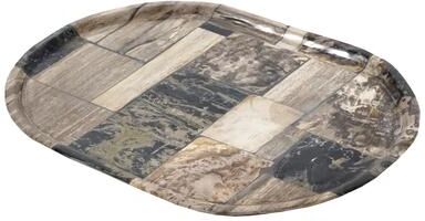 Atlas Lighting and Home Atlas Deckham Tiled Wood Tray - 12 inch Wide