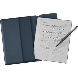 reMarkable Paper Pure + Marker Plus + Sleeve Folio (10.30", 32 GB), eReader, Blau