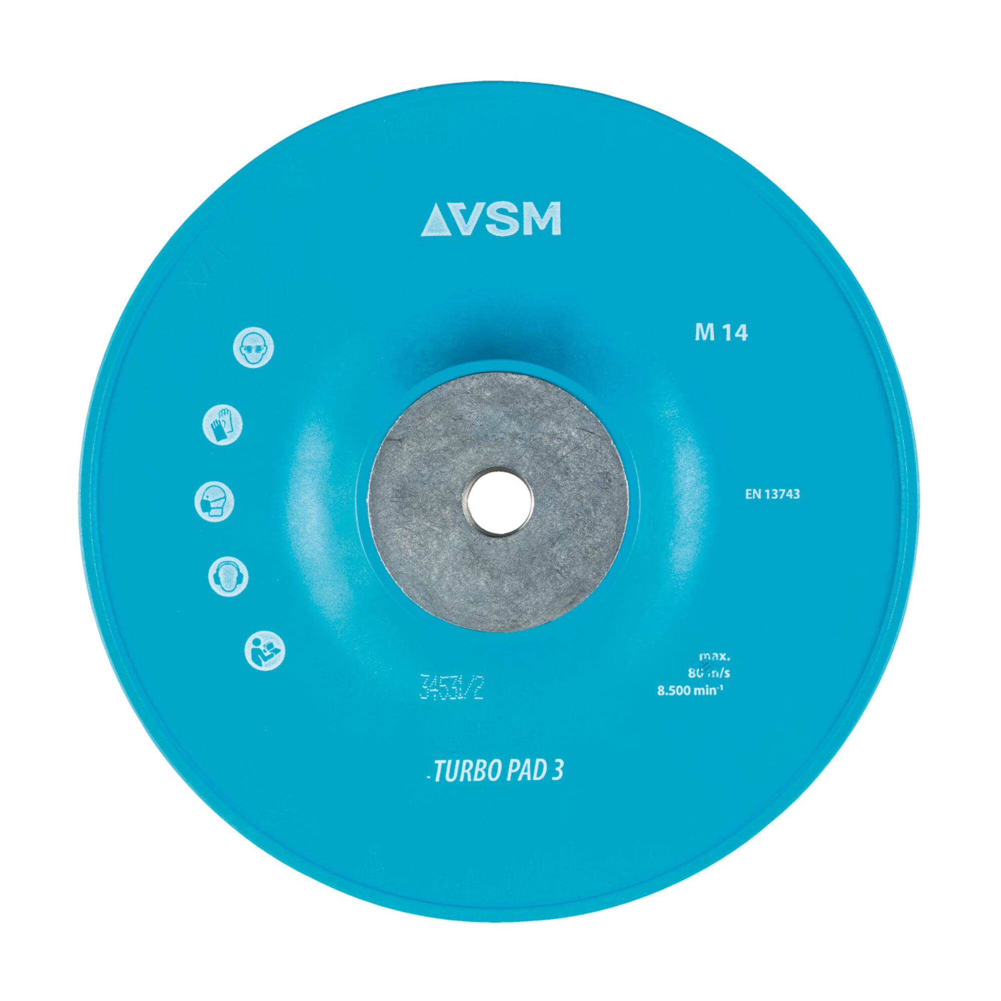 VSM Fiberscheiben-Stützteller TURBO PAD 3 hart/gerippt, Außen-Ø: 180 mm (776387)