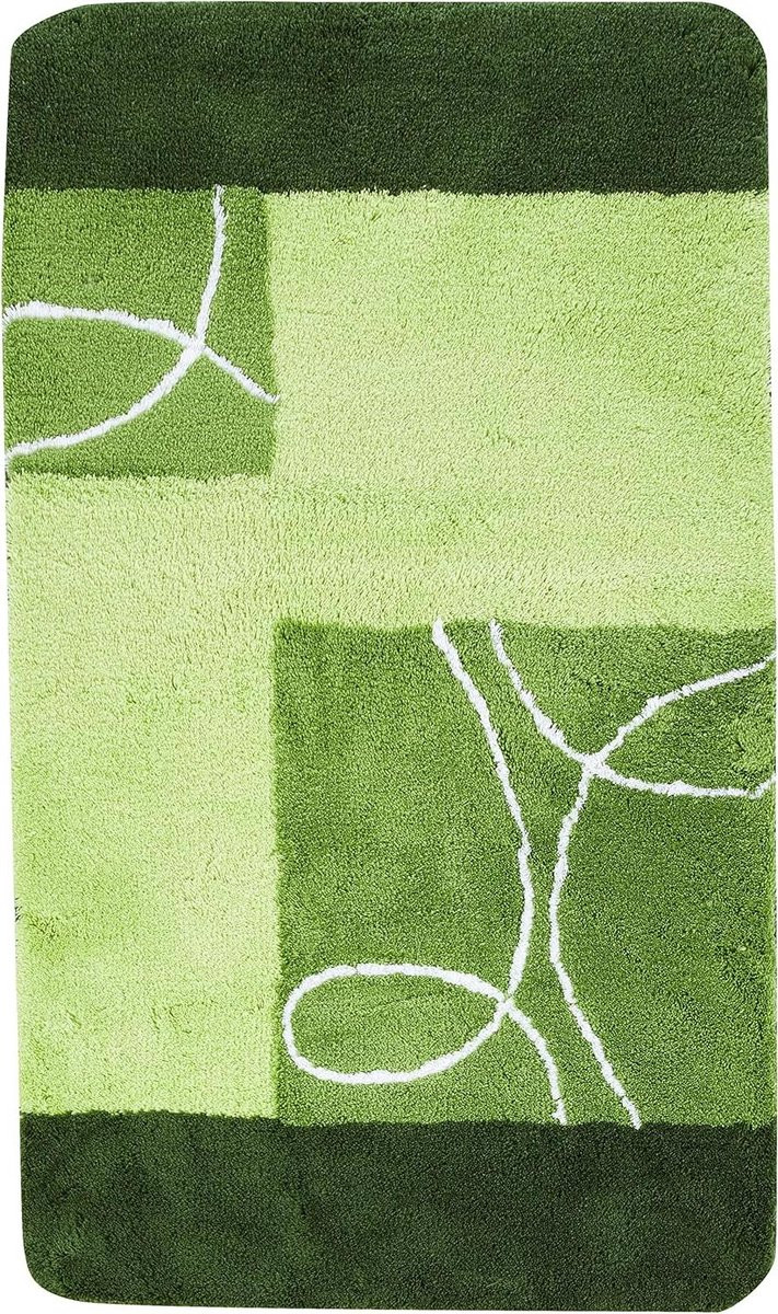 Badmat Curly Vloerkleed Badkamer met Zachte Pool - Groen - 70 x 120 cm
