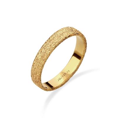 Silberring KUZZOI "Ring Bandring strukturiert 925 Sterling Silber" Gr. 58, gold, Fingerringe, Herren, 58, Silber 925 (Sterlingsilber), Silberring