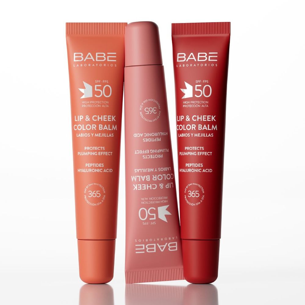 Babé Bálsamo de color para labios y mejillas SPF50 Efecto voluminizador 20mL Red SPF50