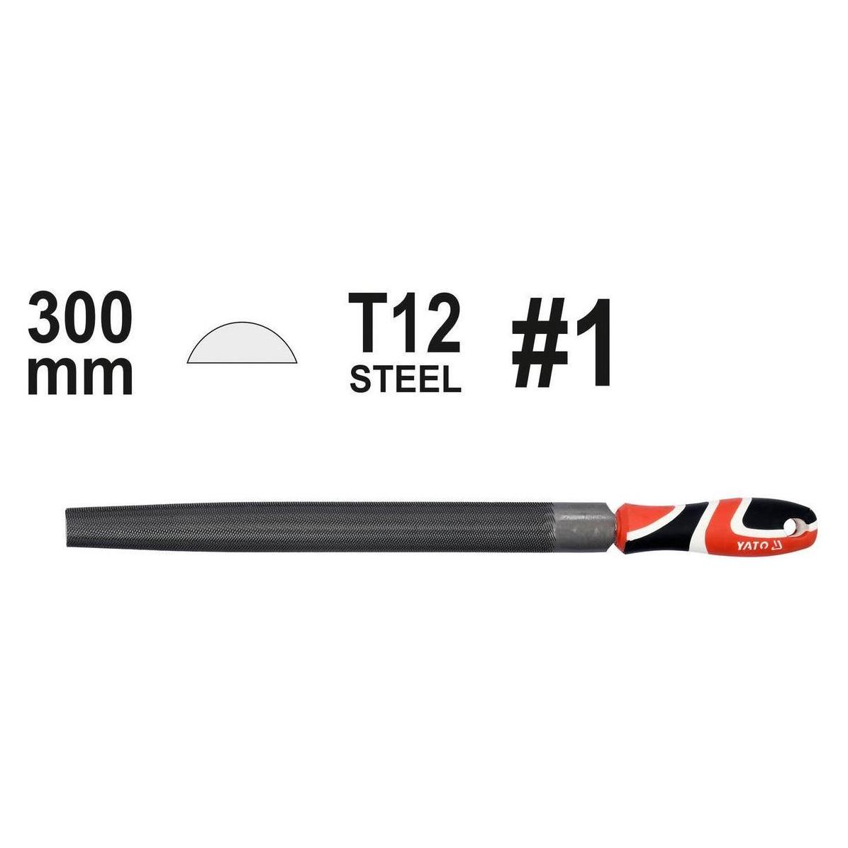 Yato Halbrunde Metallfeile 300 mm (YT-62261) (Hieb 1, 300 mm) (YT-62261)