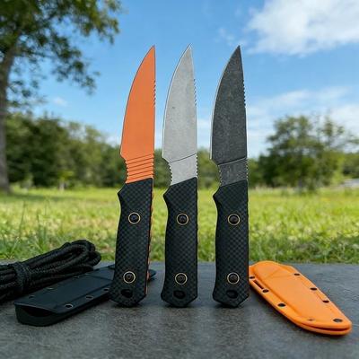 Tactical High Hardness Fixed Blade Survival System white