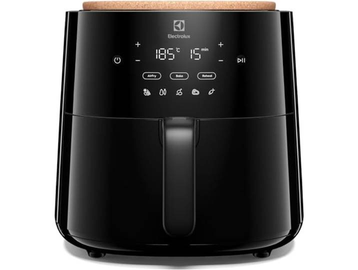 Electrolux Luftfritteuse EAF5B 5 L 1500 W 5 l, 1500 W, Antihaftbeschichtung, 8 voreingestellte Programme, Timer 0-60 min, 80-200°C