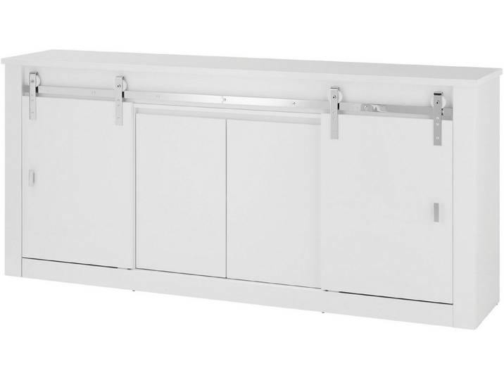 Home affaire Sideboard Daytona, moderner Schrank, zeitlose Kommode, 201 cm breit, mit Schiebetürenbeschlag in Chrom-Optik, ausreichend Stauraum