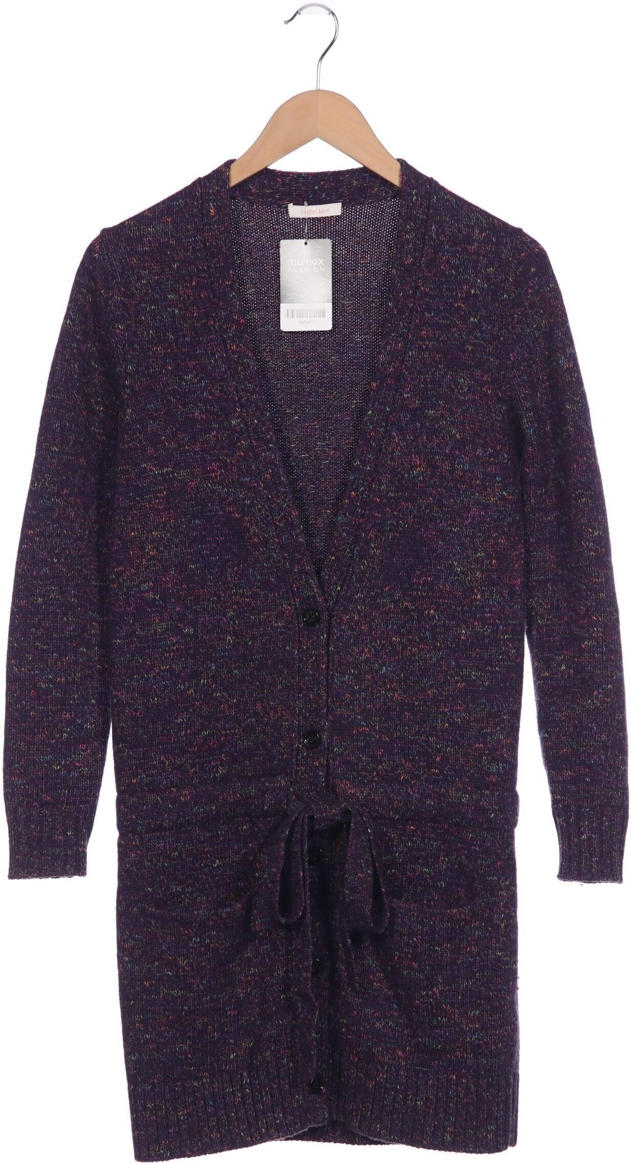 See by Chloe Damen Strickjacke, Lila, Gr. XS, Wolle / Baumwolle / Synthetik - Second Hand