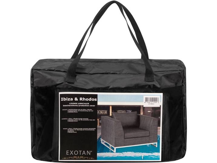 Exotan Rhodos Beschermhoes Fauteuil - PE - Zwart - 45x30x14