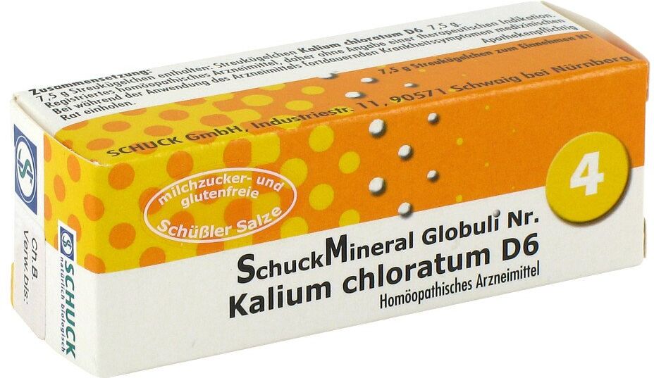 Schuckmineral Globuli 4 Kalium chloratum D6