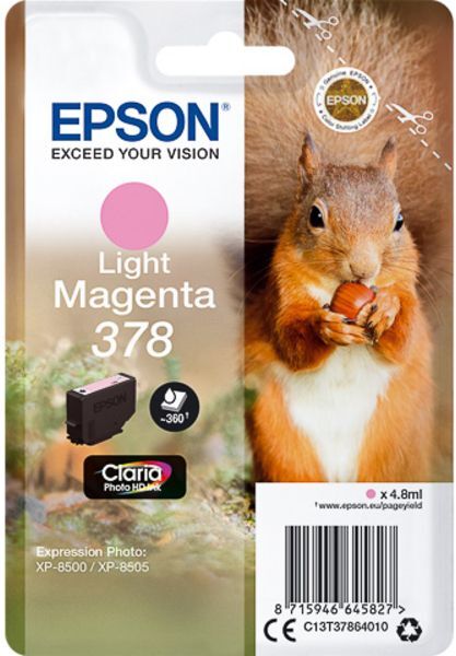 Epson 378 (C13T37864010) - Magenta clair - Cartouche d'encre Magenta clair