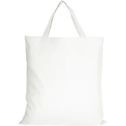TEXXILLA 10er | 25er | 100er Pack Baumwolltasche Organic aus zertifizierter Produktion mit Zwei kurzen Henkeln | 38x42cm | Jutebeutel, weiß