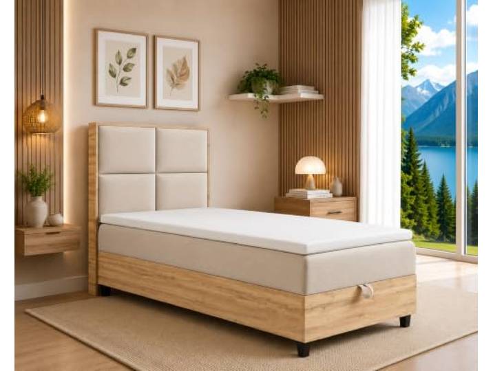 Best For Home Trinity K-2 Boxspringbett 90x200 mit Bettkasten & Topper