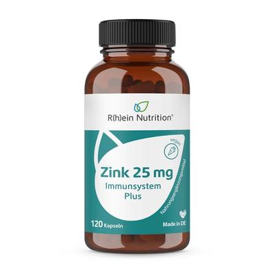 Zink 25 mg Immunsystem Plus hochdosiert+vegan Kps. 120 St Kapseln