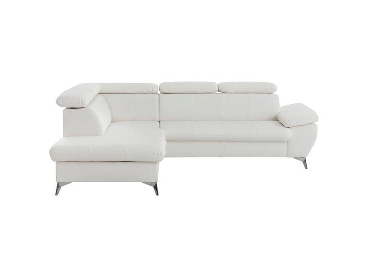 Ecksofa mit Schlaffunktion und Bettkasten Gisele Weiß