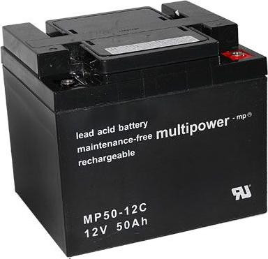 Multipower MP50-12C AGM-accu, 12V, 50Ah – M6