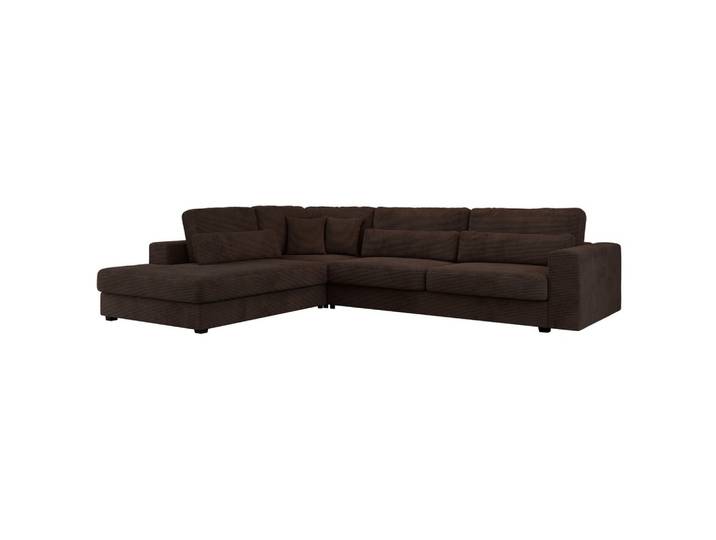 ECKSOFA Savona Braun Cord - links