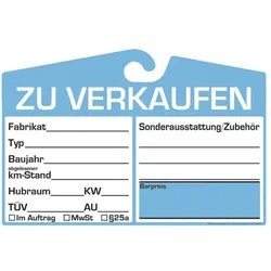 EICHNER 3x 25 Spiegelanhänger »Preisschild Analog« blau
