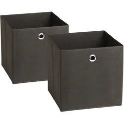 Faltbox SCHILDMEYER "Box", grau (anthrazit), Pappe, Vlies, Aufbewahrungsboxen, Solide Verarbeitung - Dieses Produkt ist in Deutschland gefertigt