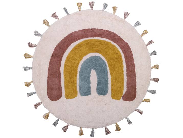 Kinderteppich Wilson multicolor Baumwolle 110 x 110 cm