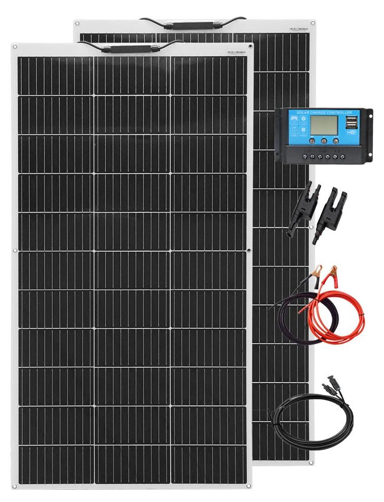 Selius Flexibele Zonnepaneelset met Controller en PV-connector
