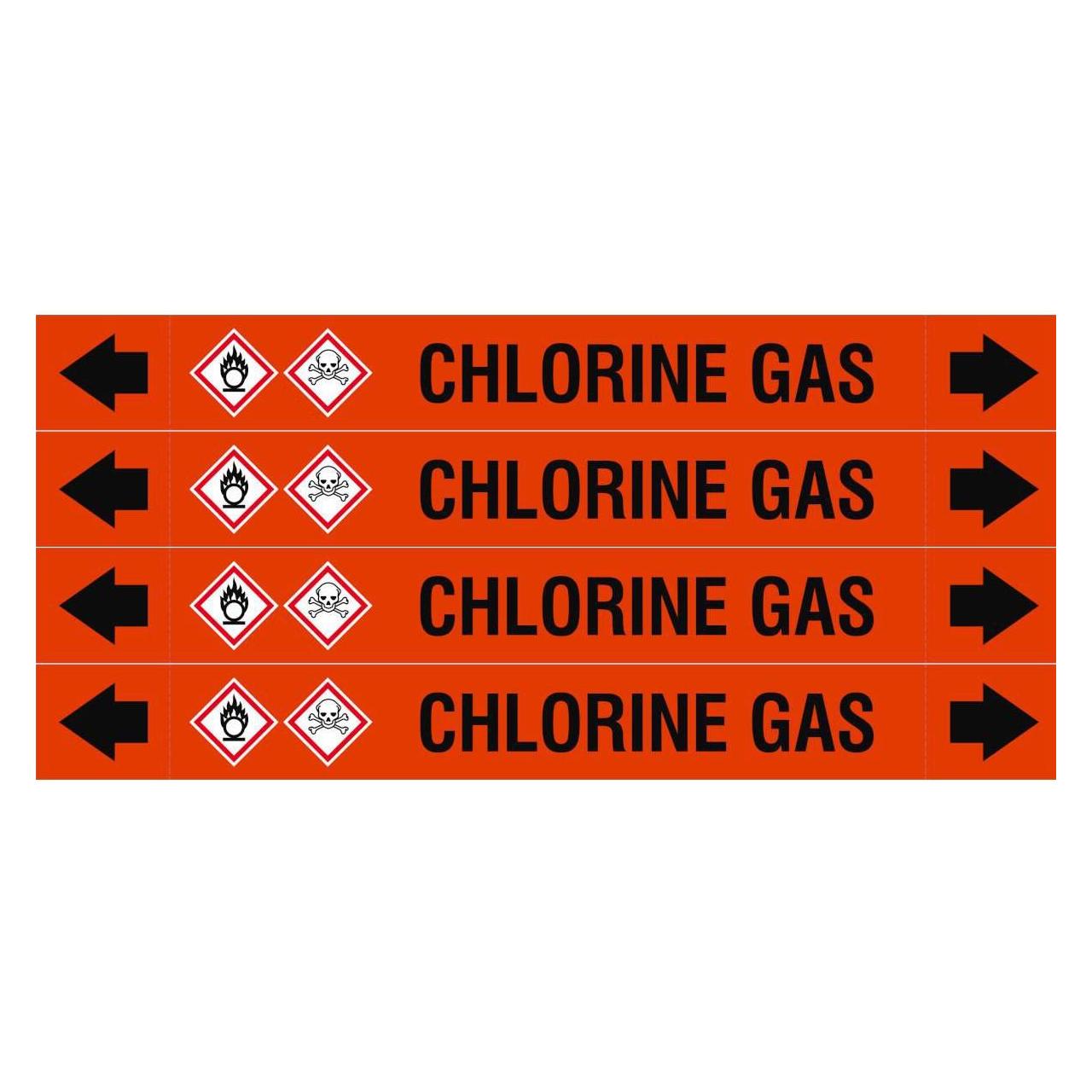 Brady ASME - Rohrmarkierer - Chlorine Gas (ASMEPM-26X230MM-CHLORINE GAS)