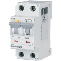 Eaton 108107 FI/LS Kombination, 16 A, 30 mA, LS-Charakteristik: B, 2p, FI-Charakteristik: A PKPM2-16/2/B/003-A