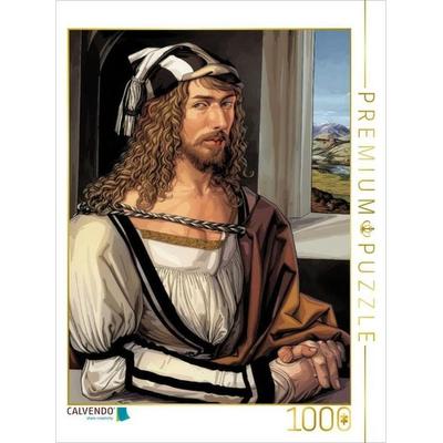 CALVENDO Puzzle Selbstbildnis mit Landschaft (Original: 1498) | 1000 Teile Lege-Größe 64x48cm Foto-Puzzle für glückliche Stunden
