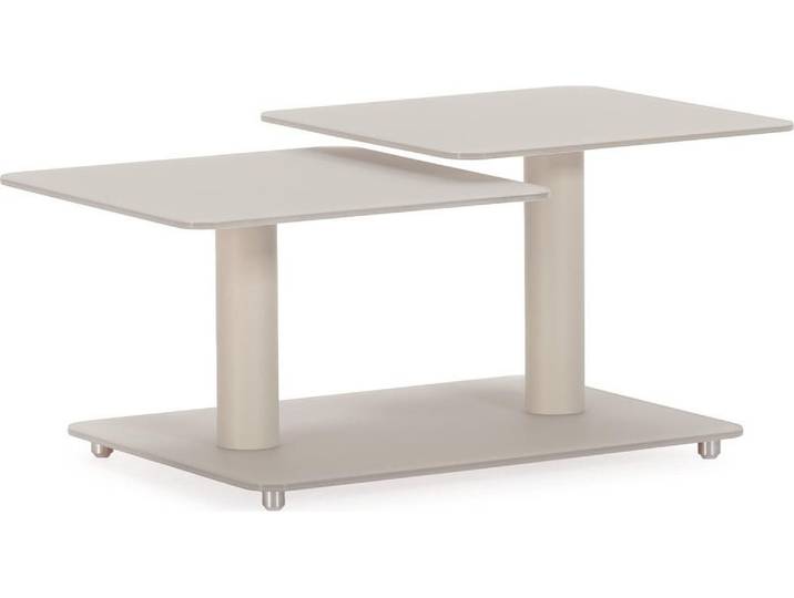 CALICOSY - Couchtisch mit quadratischen Glasplatten L 114 cm - KAYA