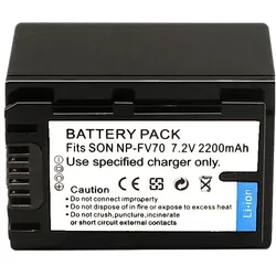 Acconic Akku f. Sony NP-FV70 DCR DCR SR21E DCR SX21E DCR SX65E NP-FV70 HDR HDR