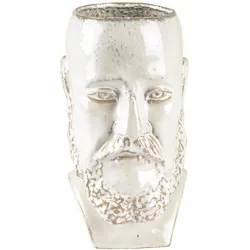 Villa Collection, Blumentopf, Blumentopf Kopf 16.5 x 14.5 cm, Weiss