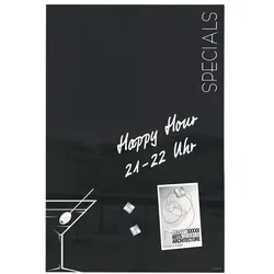 Sigel, Pinnwand, Glas-Magnetboard Artverum mit Design (Magnettafel, 40 x 60 cm)