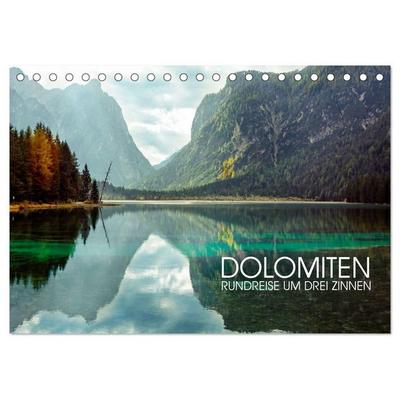 Dolomiten - Rundreise um Drei Zinnen (Tischkalender 2027 DIN A5 quer), CALVENDO Monatskalender