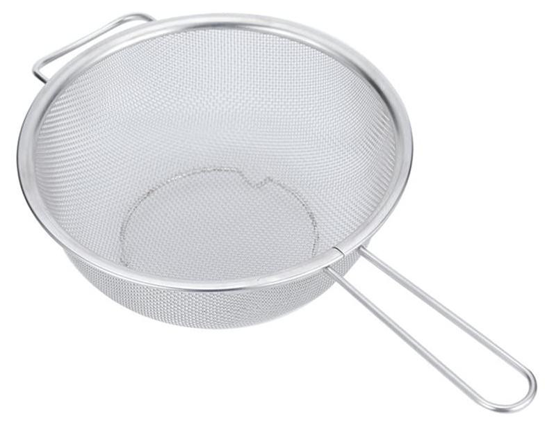 Dripio RVS-zeef met handvat en voet, fijnmazig, diameter: 19,5 cm