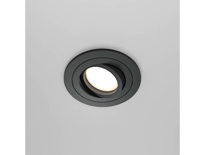 Einbauleuchte Atom Typ A Ø 9cm Schwarz/Schwarz Aluminium GU10
