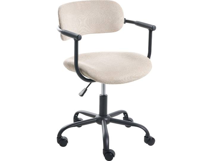 BELIANI Schreibtischstuhl Beige Stoff Drehbar Höhenverstellbar Modernes Design Gemütlich Komfortabel Bürostuhl Homeoffice Büro Arbeitsplatz