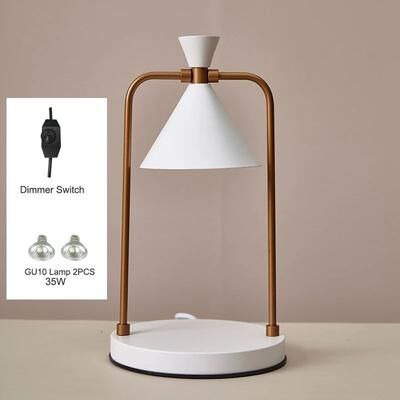 Inspired Living LuxeGlow Candle Warmer Lamp Adjustable Electric Candle Warmer For Clean Fragrance & Cozy Ambiance white eu Plug 220v