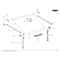 Thule Halterung  (Teleskoparm und Spannstange)