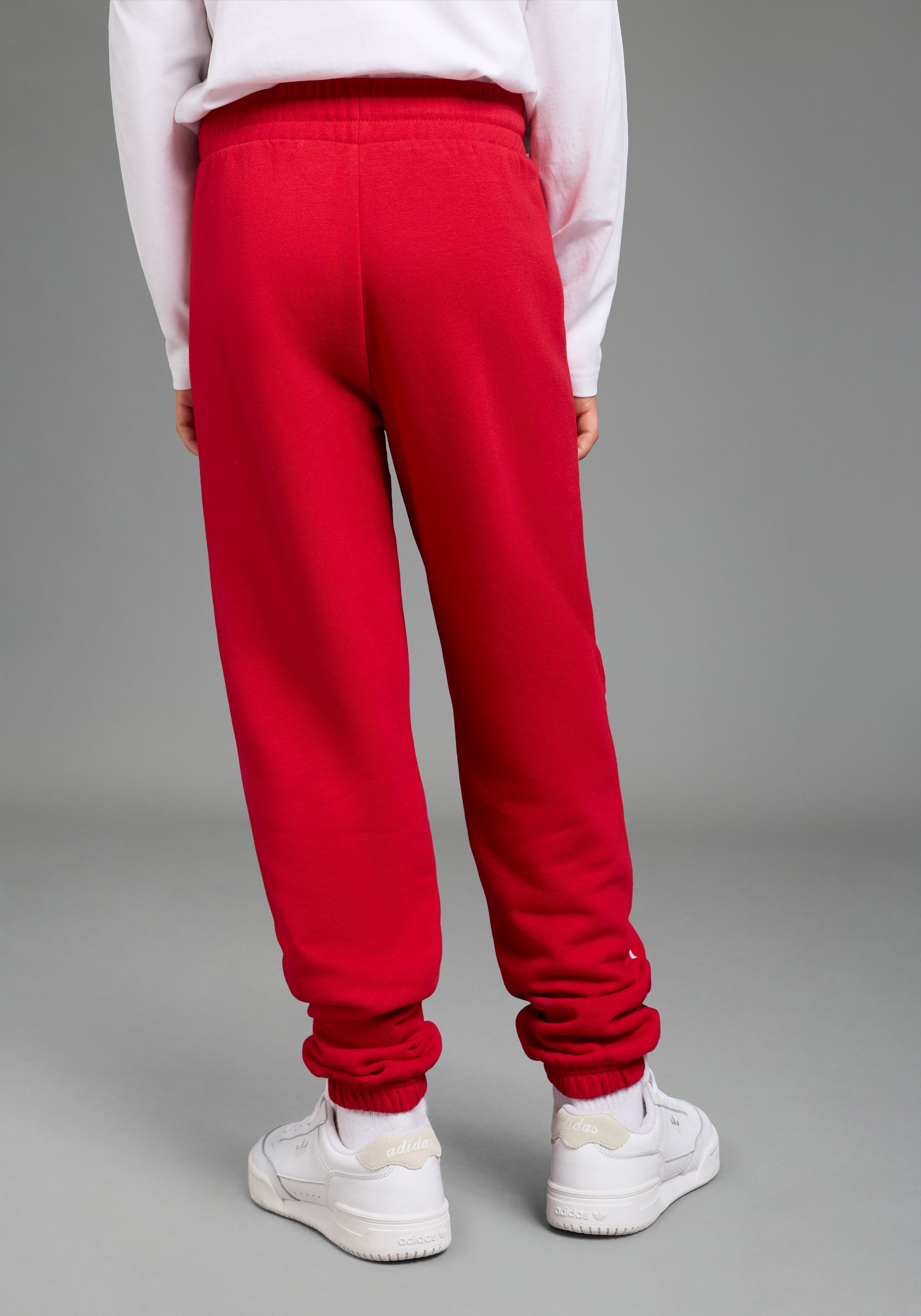 Sweathose H.I.S "2er Packung H.I.S Sweathosen mit Piping an der Seite", Jungen, Gr. 164/170, N-Gr, rot, schwarz, angeraute Sweatware, Obermaterial: 60% Baumwolle, 40% Polyester, unifarben, Basic lang, Hosen Sweathose, 2 Jogginghosen in gerader Passform, m